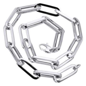 Men's Paperclip Chain | Solid 14K Gold | Lobster Claw Clasp