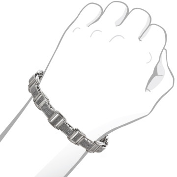 14K Gold Black Diamond Bracelet for Men | Pave Set | 1.75ct