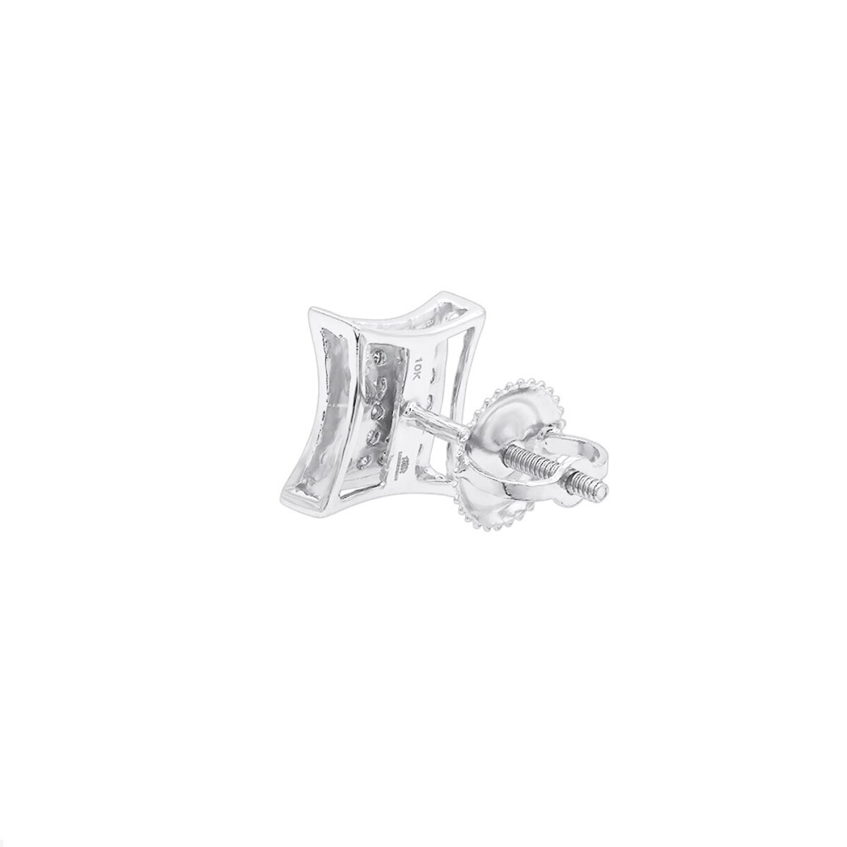 Diamond Earring 0.09ct 10K Gold Stud for Men