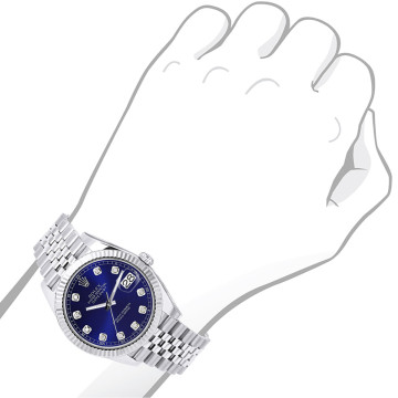 Stainless Steel Men's Rolex Watch | Datejust | 41 mm | Jubilee Bracelet | Dark Blue Dial