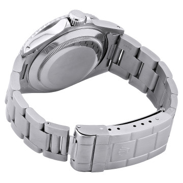 Stainless Steel Men's Rolex Watch | Submariner | 40 mm | Oyster Bracelet | Diamond Sapphire Bezel | Silver Tone Dial