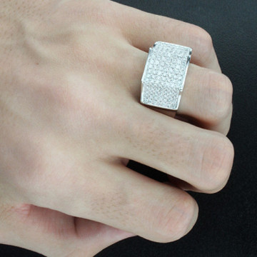 14K Gold Diamond Ring for Men 2.07ct