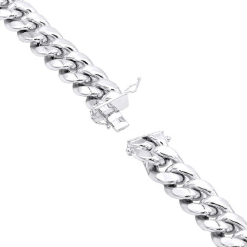 Men's Miami Cuban Link Chain | Solid 14K Gold | Box Lock Clasp