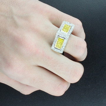 14K Gold Diamond Ring for Men 2ct