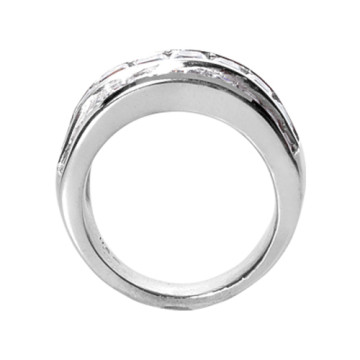 Women's Platinum Diamond Ring | Channel Set | 4.43ct
