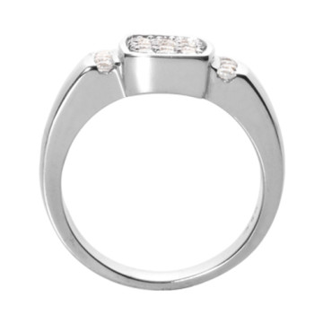 Platinum Natural or Lab-Grown Diamond Ring for Men 0.6ct