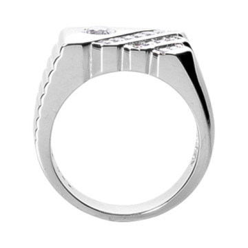 Men's Platinum Diamond Ring | Channel Flush Set | 0.71ct