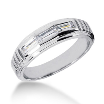 Men's Platinum Diamond Wedding Ring | Channel Set | 0.54ct