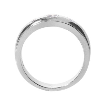 Men's Platinum Diamond Wedding Ring | Flush Set | 0.45ct