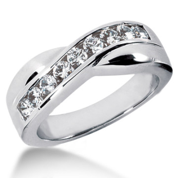 Women's Platinum Diamond Ring | Channel Set | 0.7ct