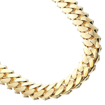 Men's Diamond Cuban Link Chain | Solid 14K Gold | Box Lock Clasp | 7ct