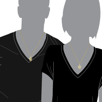 Men's and Women's Diamond Crown Pendant | 10K Gold | 1.2ct