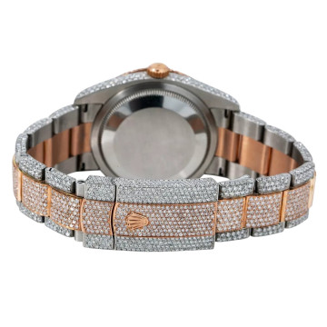 Men's Gold/Stainless Steel Diamond Watch | Rolex Datejust 36 mm | Arabic Numerals | Champagne Dial