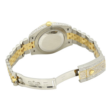 Gold/Stainless Steel Men's Rolex Watch | Oyster Perpetual Datejust | 42 mm | Jubilee Bracelet | Black Dial