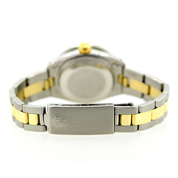 Gold/Stainless Steel Women's Rolex Watch | Oyster Perpetual Datejust | 26 mm | Oyster Bracelet | Diamond Bezel | Rainbow Dial