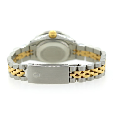 Gold/Stainless Steel Women's Rolex Watch | Oyster Perpetual Datejust | 26 mm | Jubilee Bracelet | Diamond Bezel | Blue Dial