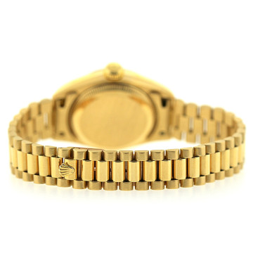 Women's 18K Gold Watch | Rolex Oyster Perpetual Datejust 26 mm Black Dial