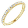 Rosemary Women's 14K Gold Round Cut Natural Diamond Thin Stackable Wedding Ring | 0.39ct