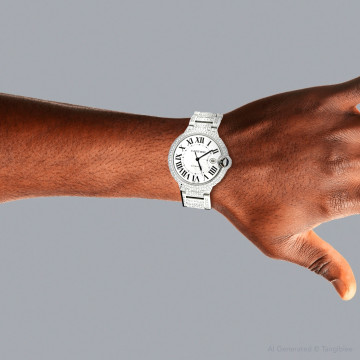 Stainless Steel Men's Cartier Watch | Ballon Bleu | 42 mm | Silver Dial