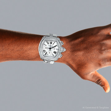 Stainless Steel Men's Cartier Watch | Roadster | 42 mm | Silver Dial