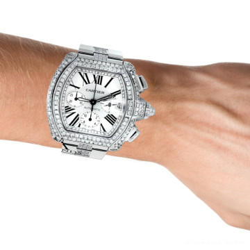 Stainless Steel Men's Cartier Watch | Roadster | 42 mm | Silver Dial