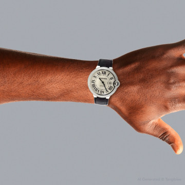 Stainless Steel Men's Cartier Watch | Ballon Bleu | 42 mm | Silver Dial