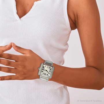 Stainless Steel Women's Cartier Watch | Tank Francaise | 28 mm | Silver Dial