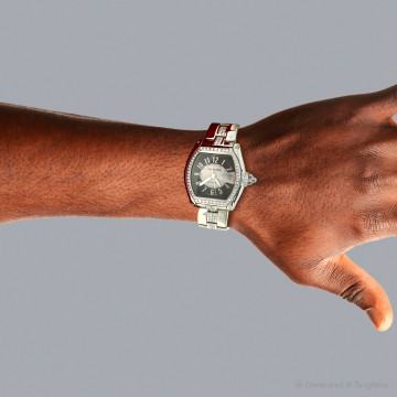 Stainless Steel Men's Cartier Watch | Roadster | 38 mm | Black Silver Dial