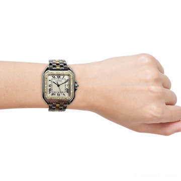 Women's Gold/Stainless Steel Watch | Cartier Panthere 29 mm | Cream Dial