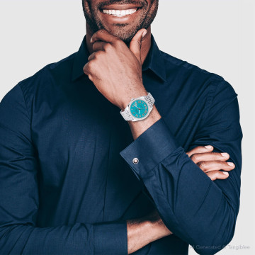 Stainless Steel Men's Rolex Watch | Datejust | 41 mm | Jubilee Bracelet | Diamond Bezel | Light Blue Dial