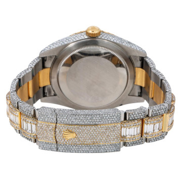 Men's Gold/Stainless Steel Diamond Watch | Rolex Sky-Dweller 42 mm | Stick | Black Dial