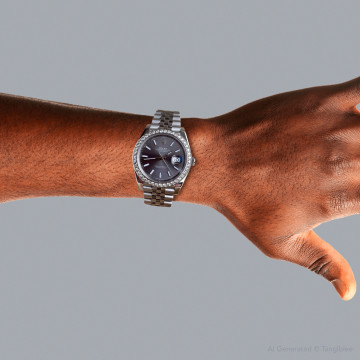 Stainless Steel Men's Rolex Watch | Datejust | 41 mm | Jubilee Bracelet | Diamond Bezel | Grey Dial