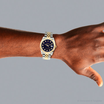 Gold/Stainless Steel Men's Rolex Watch | Oyster Perpetual Datejust | 36 mm | Jubilee Bracelet | Black Dial