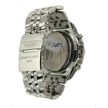 Stainless Steel Men's Breitling Watch | Bentley | 48 mm | Diamond Bezel | White Dial