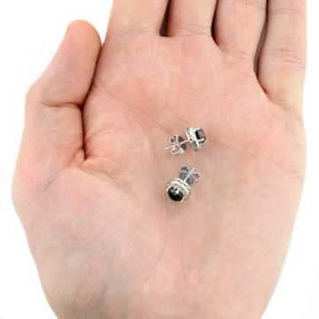 Pave Prong Halo Cut Diamond Cluster Earrings for Men and Women | 14K Gold | Screw Back | 2.2ct