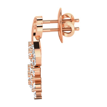 Prong Setting Diamond Drop Earrings for Women | 14K Gold | Screw Back | 0.94ct