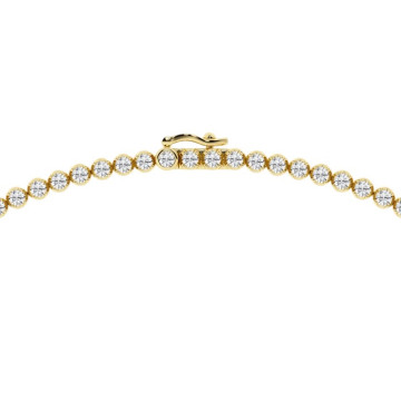Women's Diamond Tennis Necklace | Solid 14K Gold | Box Clasp | 3ct