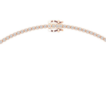 Women's Ruby and Diamond Tennis Necklace | Solid 14K Gold | Lobster Clasp | 6.61ct