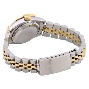 Women's Gold/Stainless Steel Two-Tone Diamond Watch | Rolex Oyster Perpetual Datejust 26 mm | Pink Dial